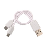 Câble de charge pour Android/Type-C double embout 2-en-1 Micro USB et Type-C avec matériau PVC pour téléphones mobiles