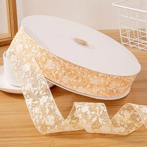 Ruban en dentelle florale transparente délicate de 5 cm, idéal pour les paniers-cadeaux de mariage et la doublure de paniers de dragées, 10 yards/rouleau - Grande Vente - Product Image 5