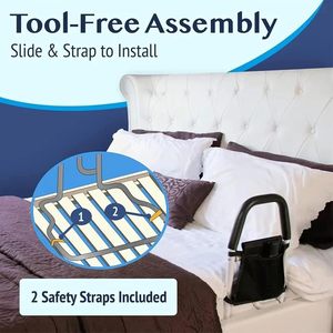 Accoudoir <span class=keywords><strong>de</strong></span> lit réglable en acier au carbone pour usage domestique, équipement <span class=keywords><strong>de</strong></span> sécurité universel pour personnes âgées, aide mobile pour la salle <span class=keywords><strong>de</strong></span> bain - Product Image 6