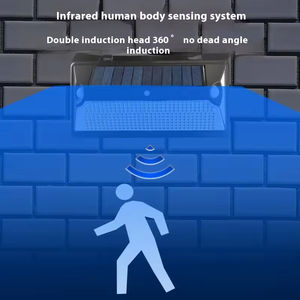 Lámpara Solar LED 360° Impermeable para Exteriores con Doble Sensor PIR, 3 Modos de Trabajo, Lámpara de Seguridad para Jardín de Pared - Product Image 3