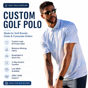 Polo da Golf Personalizzata per Uomo, 88% Poliestere 12% Andex, Maglietta da Golf di Qualità per Squadre, Traspirante, T-Shirt da Golf di Qualità per Uomini - Product Image 1