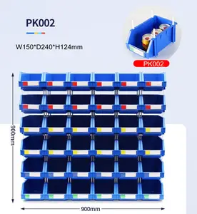 industrial plastic stackable storage bin& box for tool parts bins