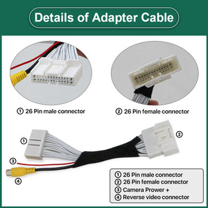 Kit de cámara de visión trasera para coche Plug and Play para Toyota Hilux Revo Z Edition 2020-2024, con conector de fábrica OEM de 26 pines. - Product Image 6