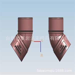 Moule de moulage par injection pour raccords de tuyaux en PVC, matériau P20, trois surfaces de moulage, pour articles de plastique de première nécessité - Product Image 1