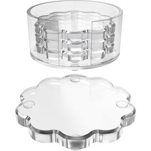 Lot de 4 présentoirs à vêtements en acrylique en forme de fleur avec support rond pour bottes, anti-rouille, légers, protection de coupe - Product Image 2