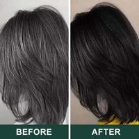 Shampoo colorant capillaire liquide sans ammoniaque pour couvrir les cheveux gris, renforcer les racines des cheveux, nourrir les mèches et prévenir la perte de cheveux