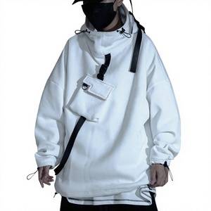 Sudadera con Capucha Unisex Blanca, Corte Regular, Estilo Urbano, Tejida, Informal, de Algodón/Fibra de Bambú, Resistente al Agua - Product Image 3