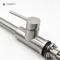 Robinet de cuisine INOXBATH SUS304 en acier inoxydable, monocommande chaud/froid, à poser sur le plan, avec douchette extractible et cartouche céramique