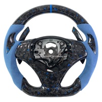 2005-2012 pour BMW E60 E61 E62 E63 E64 E66 318i 320i 325i 328i Bleu alcantara Forgé En Fiber De Carbone Volant De Voiture Intérieur