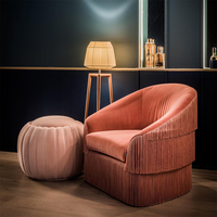 Fauteuils d'appoint vintage français de luxe pour salon Fauteuil antique avec glands Hôtel Royal Fauteuil simple pour ferme