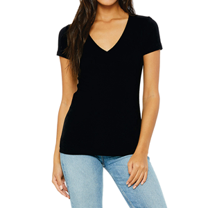 T-shirts de sport pour femmes à col en V, protection, séchage rapide, brodés, hauts d'été, taille 2XL, tricot uni, teinture unie - Product Image 1