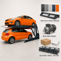 Elevopark – Nouveau pont élévateur simple à deux colonnes inclinable pour véhicules à faible hauteur de plafond, idéal pour le stockage de véhicules en zone à forte densité dans les ateliers de detailing automobile