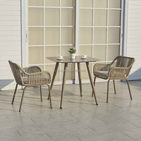 Ensemble de meubles de patio-Table et chaises en métal imperméables, ensemble de salle à manger 2/4 places pour le patio du restaurant