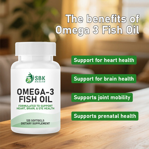 Huile de poisson Oméga 3 de haute qualité en gélules molles, riche en graisses, favorise la santé mentale et contribue à maintenir la santé oculaire, complément alimentaire - Product Image 3