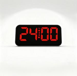 Nouvelle conception, miroir réglable, <span class=keywords><strong>horloge</strong></span> numérique de maquillage, affichage LED, fonction snooze, rétroéclairage, matériau ABS, <span class=keywords><strong>horloge</strong></span> de bureau, noir, <span class=keywords><strong>rouge</strong></span> - Product Image 3