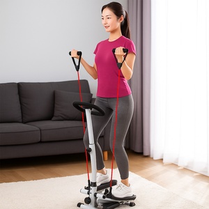 Nhà sử dụng phòng tập thể dục chân tập thể dục hình elip nhỏ Stepper Workout máy với tay lái và quả tạ LCD hiển thị tập thể dục bước - Product Image 2