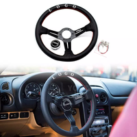 Volant de voiture sport en cuir PC, style classique, pour kart, jeu personnalisé, course sportive, type cuir, compatible Logitech G29