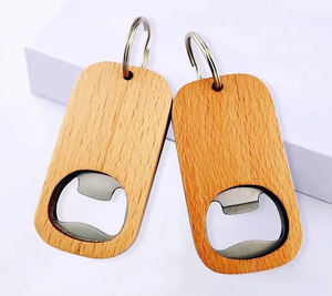 พวงกุญแจที่เปิดขวดเครื่องดื่มทำจากไม้ยางพาราอย่างยั่งยืนสำหรับบาร์บ้าน - Product Image 5