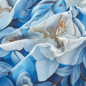 סט מצעים זוגי (קווין סייז) מודפס דיגיטלית, פוליאסטר, דוגמת פרחים, 3 חלקים, כולל ציפית רכה - Product Image 6