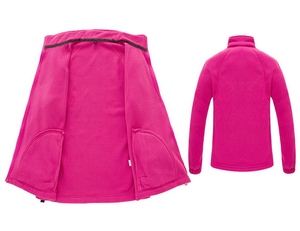 Giacca in pile polare traspirante da <span class=keywords><strong>donna</strong></span> per gli sport invernali per l'arrampicata all'aria aperta per campeggio uniforme da <span class=keywords><strong>lavoro</strong></span> con colletto rialzato - Product Image 6