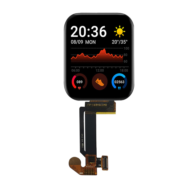 Smartwatch Lcd Display 1.69" 240X280 High Brightness 850cd/m2 Tft Touch Screen