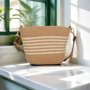 Bolso de Playa de Paja Tejida para Mujer, Estilo Retro Cruzado, para Vacaciones de Verano al Aire Libre y Viajes a la Playa, Novedad 2026 - Product Image 3