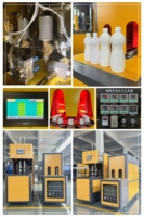 Fabrication de bouteilles de boissons gazeuses à 2 cavités Machine de traitement de produits en plastique semi-automatique
