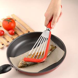 Spatule à friture en silicone de vente chaude spatule à poisson tourneur à fente résistant à la chaleur pour la cuisson des œufs de poisson et des aliments - Product Image 5