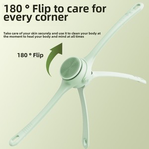 Wholesale New Arrivals Silicone Scrubber Soft Rechargeable Shower <b>Brush</b> Long Handheld Body <b>Scrub</b> - Product Image 6