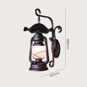 Applique murale de l'allée américaine Lampe à cheval antique Lampe à kérosène ancienne Courtyard Corridor Lampes murales décoratives rétro chinoises - Product Image 4