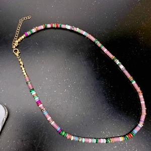 Kalung manik-manik Frisbee Musim Panas <span class=keywords><strong>2025</strong></span> untuk wanita berlian alami cahaya mutiara mewah ceruk rantai klavikula kupu-kupu - Product Image 4