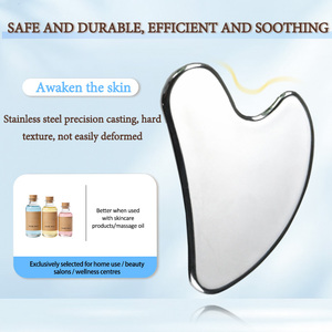 Alat Facial Gua Sha baja tahan karat,  logam kelas atas untuk pijat wajah leher tubuh dan Profesional Perawatan Kulit - Product Image 2
