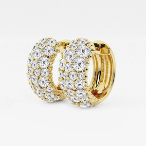 Pendientes de aro con diamantes cultivados en laboratorio, 2 quilates, redondos, para mujer, elegantes, brillantes, joyería fina, regalo minimalista de lujo - Product Image 6