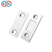 Loquet magnétique puissant de 30 lb pour armoire, tiroir et porte, en acier inoxydable, avec fixation adhésive