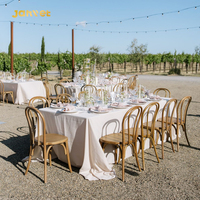 Chaises de salle à manger courbées couleur naturelle pour mobilier de mariage, salle de banquet, chaise d'événement en résine Thonet