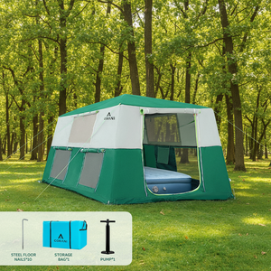 Hot Sale 12㎡ <b>Large</b> Outdoor Family Camping Tent Waterproof UV Proof Oxford Canvas With Complete <b>Set</b> Glamping Inflatable Feature P - Product Image 1