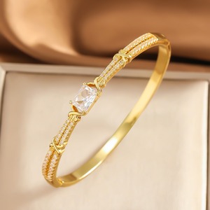 Micro Set Zircon <b>Bracelet</b> <b>Copper</b> Alloy Heart Shape Women's Jewelry Gift Fashion Charm <b>Bracelets</b> Yiwu Origin - Product Image 3