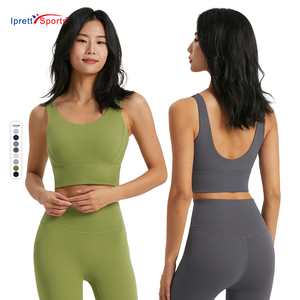 Estate donna reggiseno sportivo imbottito ad alta elasticità Nude sensazione a forma di U posteriore sportivo gilet Yoga per il <span class=keywords><strong>Fitness</strong></span> - Product Image 1