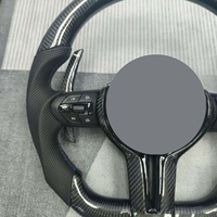 Volant J Auto BC3 pour X5 E70 E71 F93 F15 F11 E46 E90 en cuir, LED, fibre de carbone, M Sport, 35 mm, 4 branches, 2007-2010