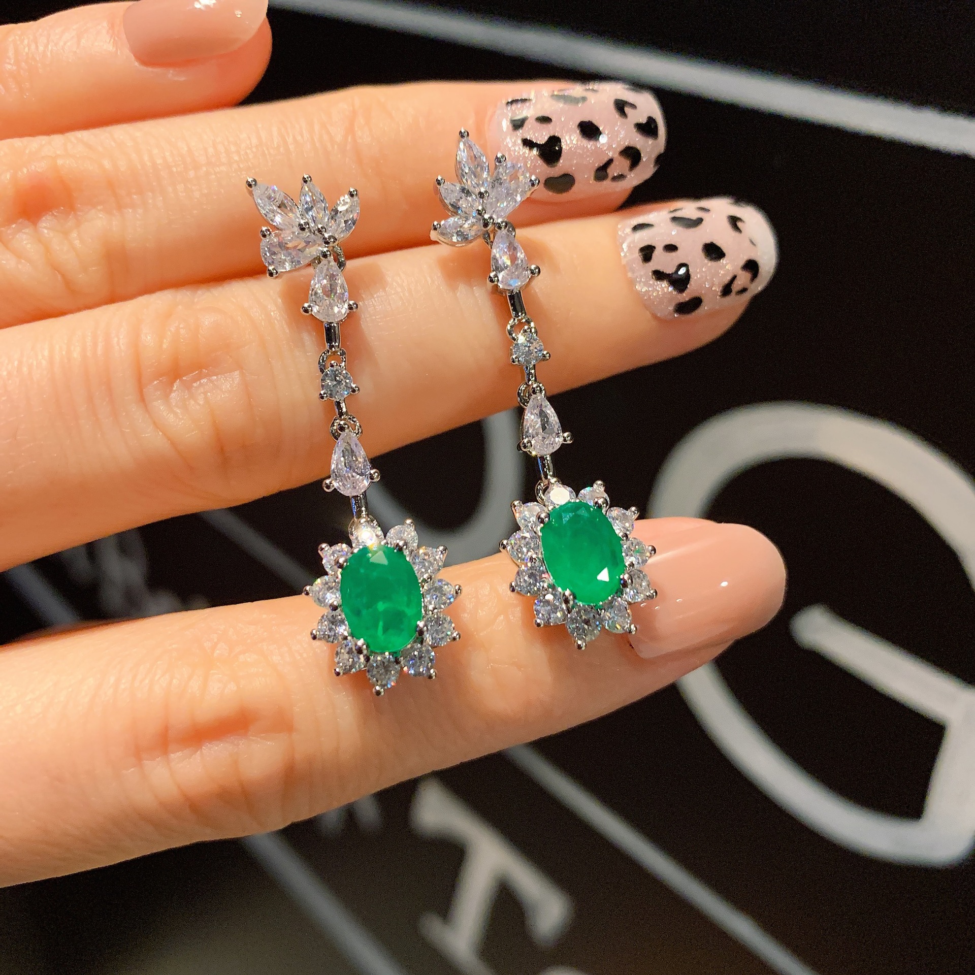 Pendientes de esmeralda
