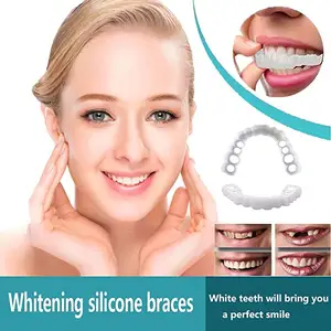 Nouveau sourire étiquette personnalisée supérieure inférieure couverture de fausses dents blanc pour d'autres accessoires de blanchiment des dents