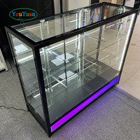Vente chaude Moderne LED-Lit Comptoir Vitrine Vitrine En Verre Au Détail Vitrine pour Fumée Boutique et Centre Commercial En Aluminium et MDF