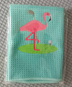 カスタムロゴポリエステルソフトマイクロファイバースポーツワッフルゴルフタオルカラビナーフックパイナップルヨガスポーツタオル - Product Image 4