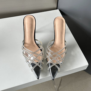 Chaussures de soirée pour femmes, nouvelle collection printemps 2024, talons aiguilles pointus, mode européenne et américaine, chaussures pour femmes en stock - Product Image 6