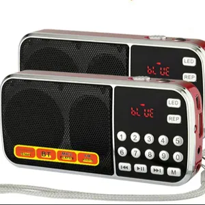 L-088AMBT Super bass Bluetooth AM FM Radio avec TF USB AUX Lampe de poche mains libres Batterie rechargeable