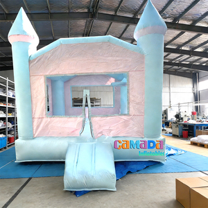 Blow up 8ft Inflatable Bounce House Baby Blue Pink Indoor Outdoor for Toddler 800kg Capacity Easy Setup Ready to Ship - Product Image 2