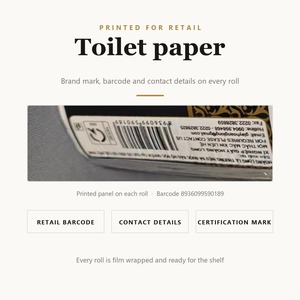 Papier toilette standard en rouleau, doux, en pâte de bois, emballé individuellement pour les hôtels, les bureaux, la vente au détail - Product Image 2