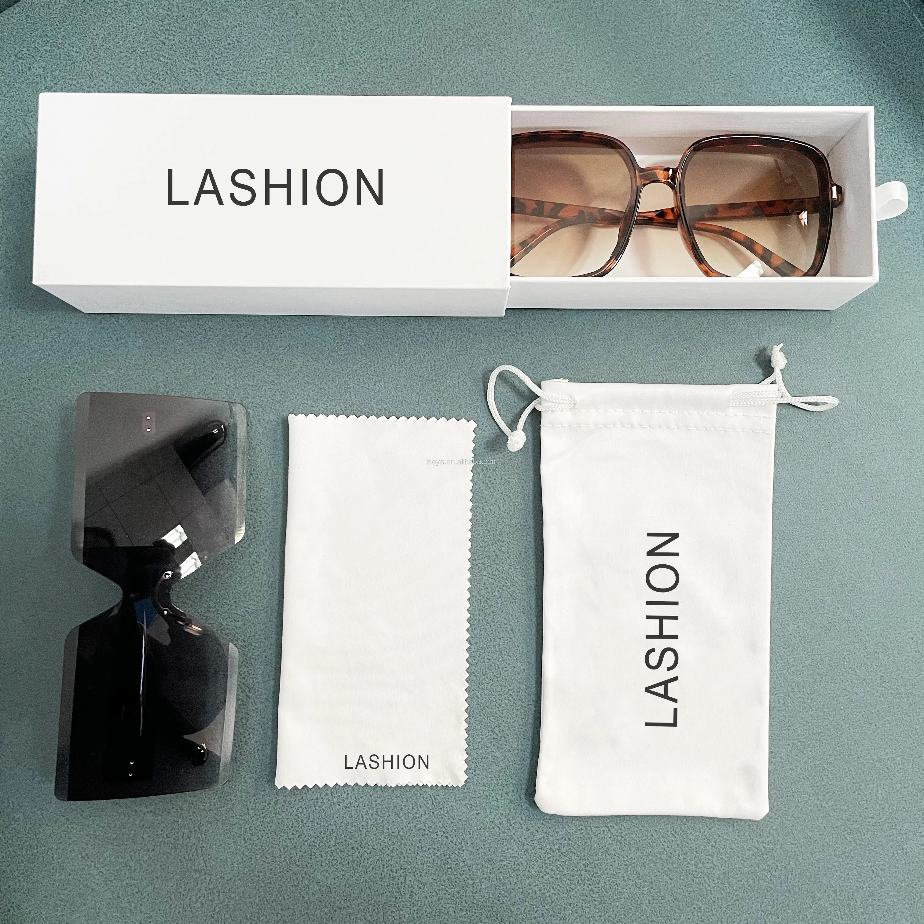 Logo personnalisé taille lunettes de soleil boîte étui à lunettes emballage personnalisé lunettes boîte-cadeau avec pochette et chiffon de nettoyage