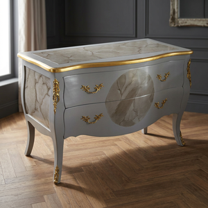 Glorious Art Decor ลิ้นชักคอนโซลตาราง,ตกแต่งมือวาดลิ้นชัก,Vintage ไม้ Mahogany - Product Image 3