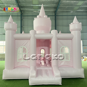 Hot Bán Inflatable Nhà Bị Trả Lại Thương Mại Pastel Màu Hồng Nhảy Lâu Đài Bên Cho Thuê Thiết Bị Mặt Trăng Bouncer Với Máy Thổi Khí - Product Image 3